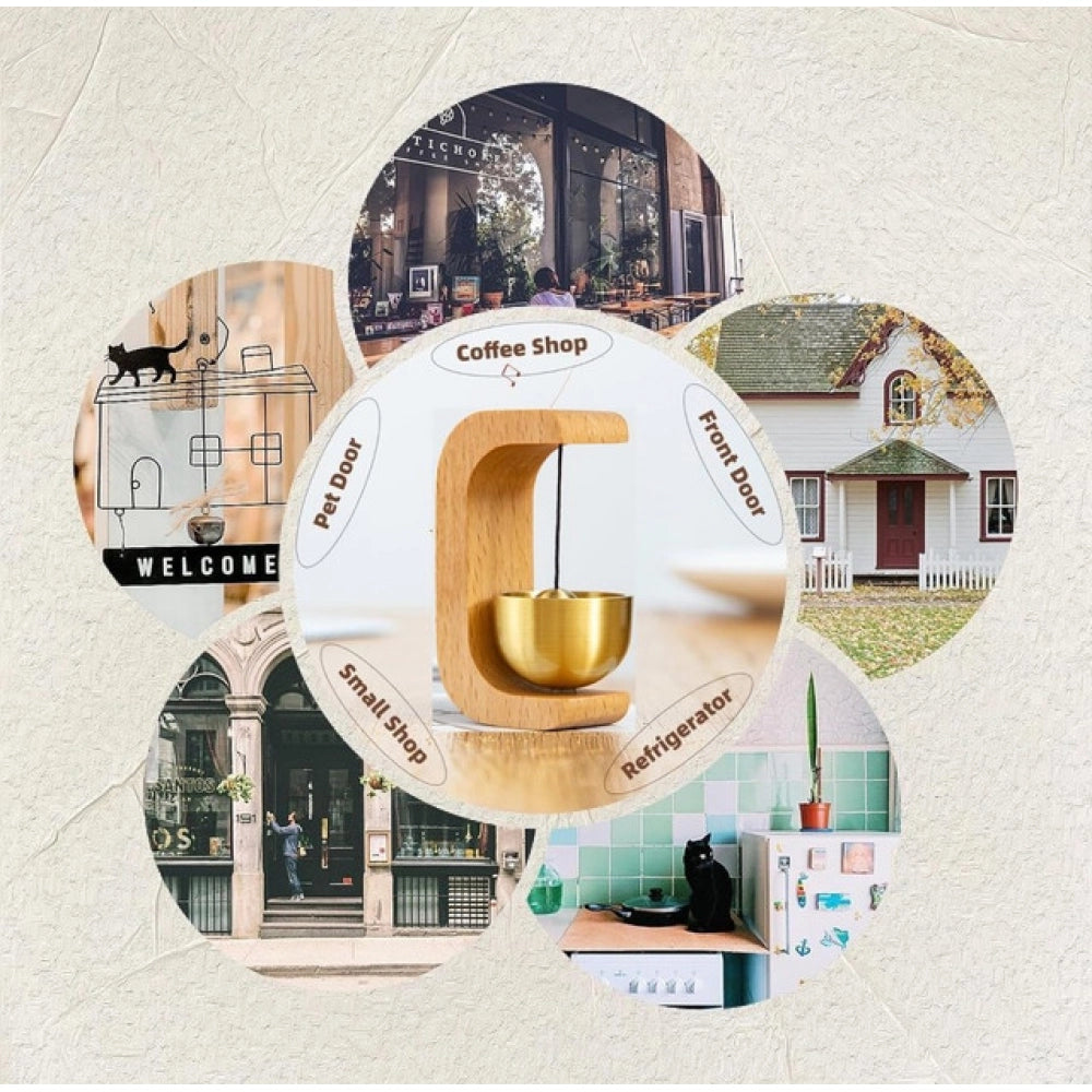 Self - Adhesive Magnetic Doorbell - Gold
