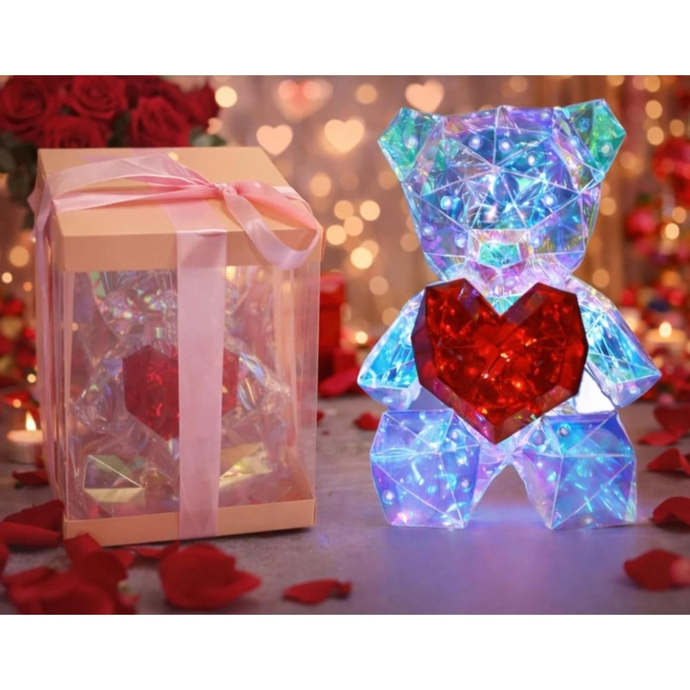 Glowing Teddy Bear Night Light - Multicolor