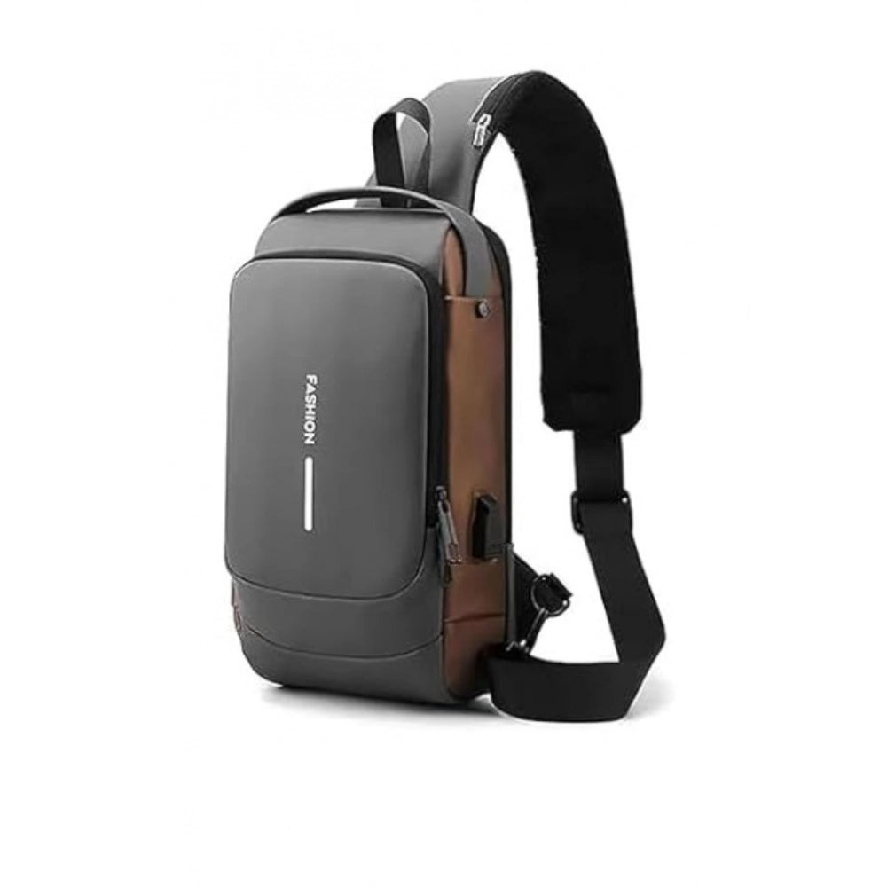 Waterproof Sling Cross Backpack Bag - Black