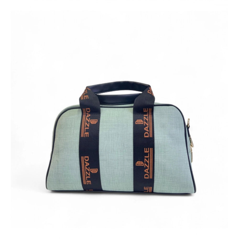 Women's Polyurethane Textured Duffle Bag with Adjustable & Removable Strap (Green)