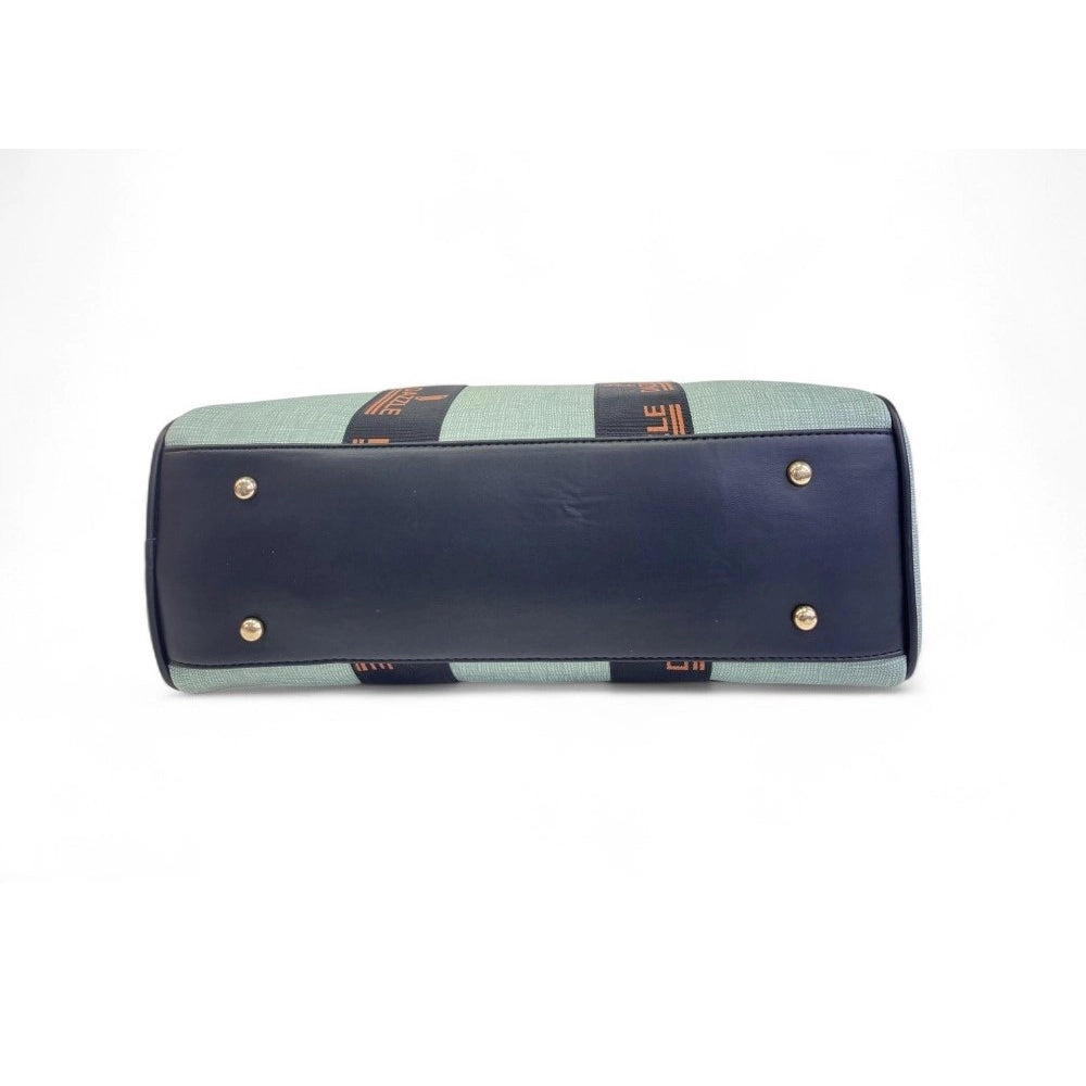 Women's Polyurethane Textured Duffle Bag with Adjustable & Removable Strap (Green)
