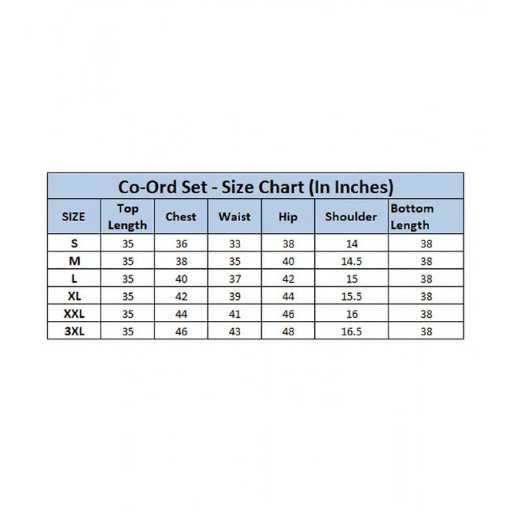Women'S Polyester Floral Short Sleeve Co-Ord Set (Multicolor)