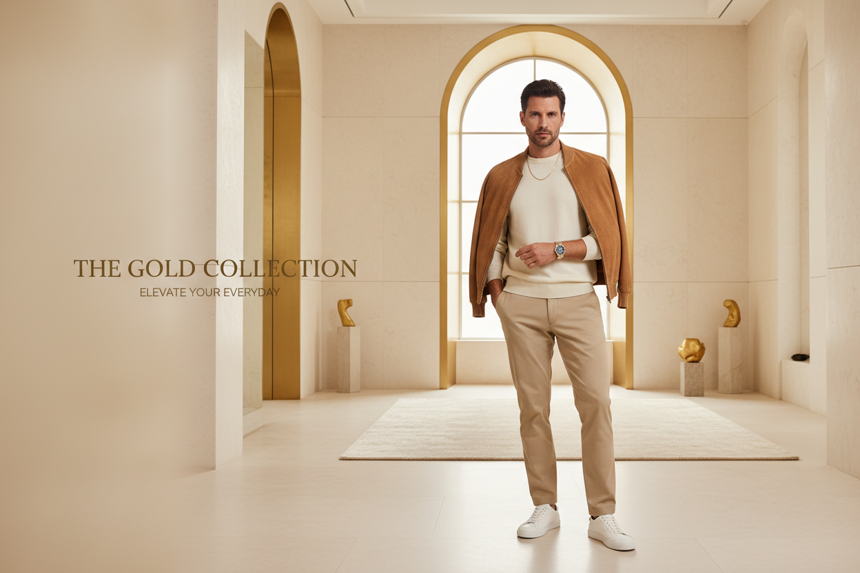 Men's fashion collection featuring shirts, t-shirts, footwear and clothing by Vanshelle