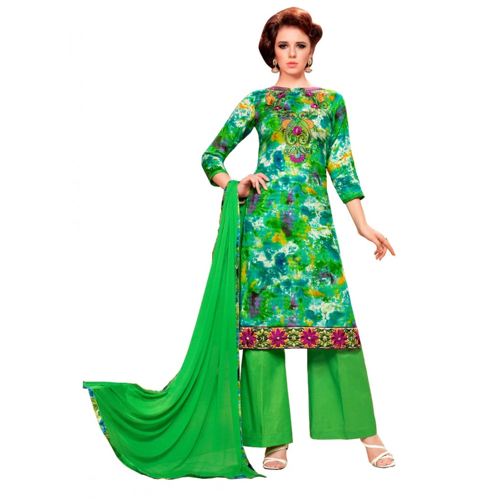 Women'S Glaze Cotton Unstitched Salwar Suit-Material With Dupa