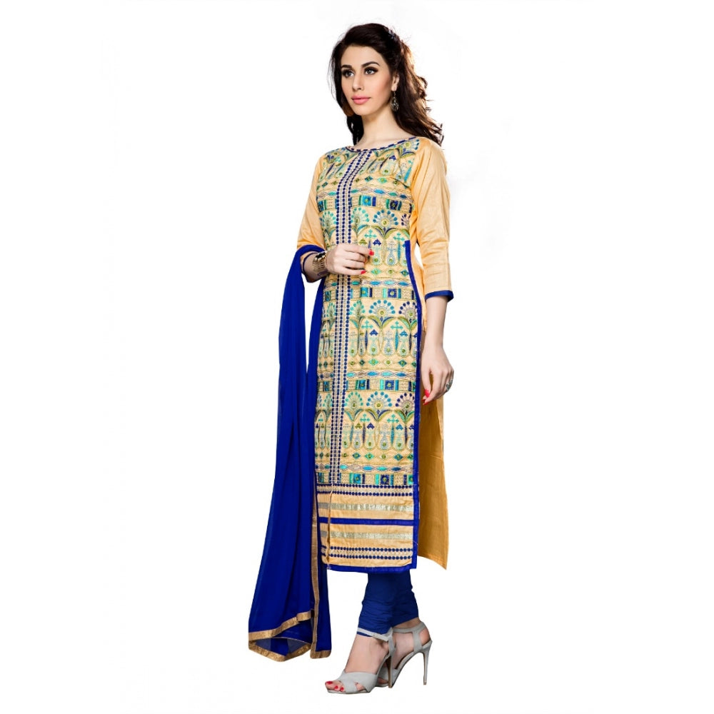 Women'S Cotton Unstitched Salwar Suit-Material With Dupatta (B