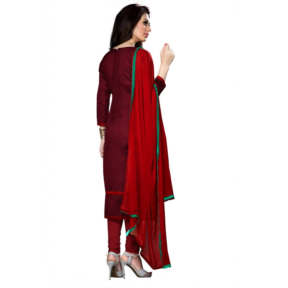 Women'S Cotton Unstitched Salwar Suit-Material With Dupatta (D
