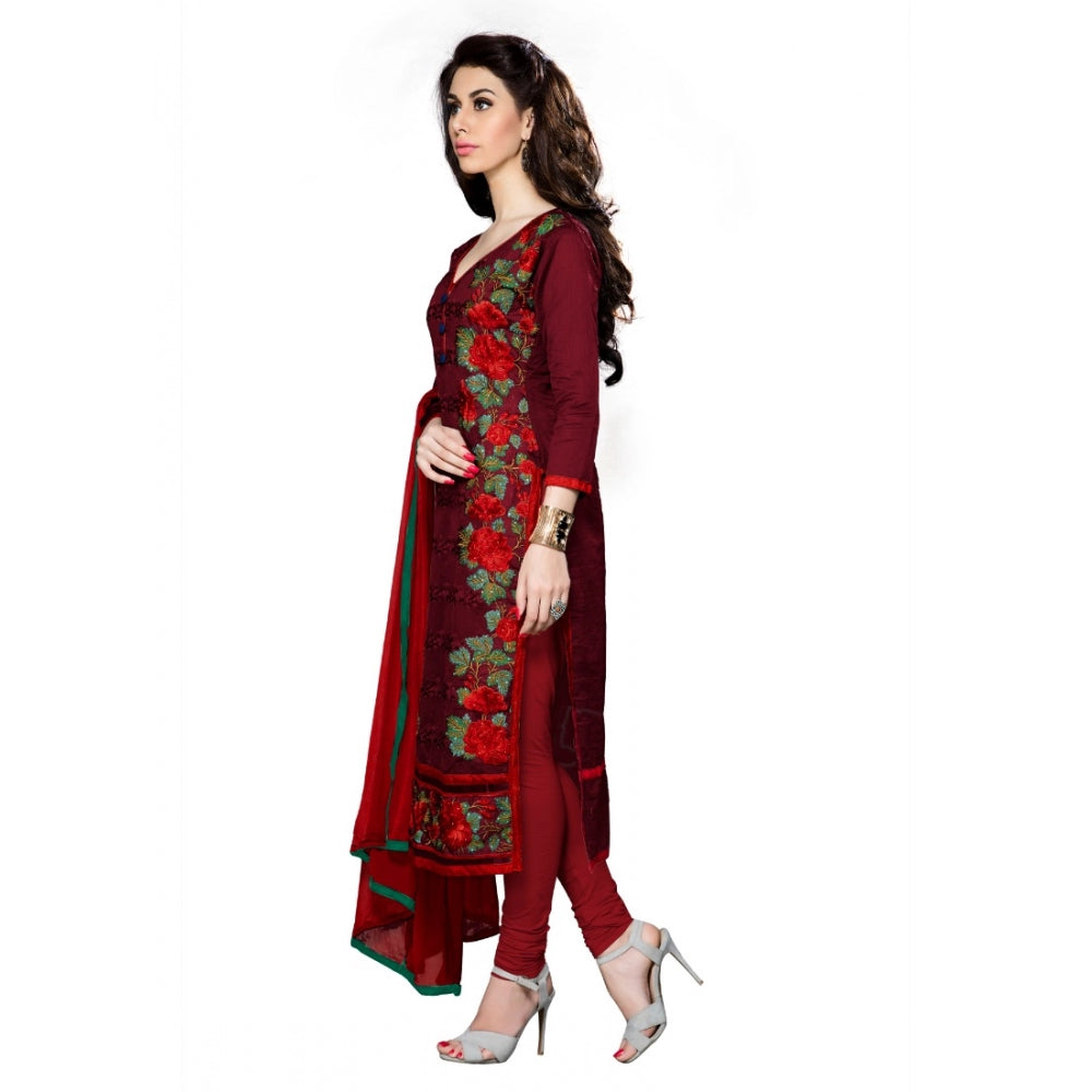 Women'S Cotton Unstitched Salwar Suit-Material With Dupatta (D