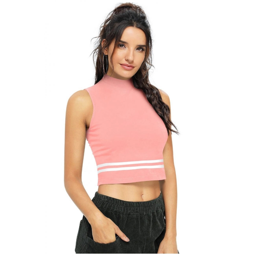 Women's Polyester, Knitting Western Wear Tops (Peach)