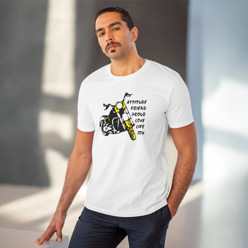 Men's PC Cotton Bike Ride Design Printed T Shirt