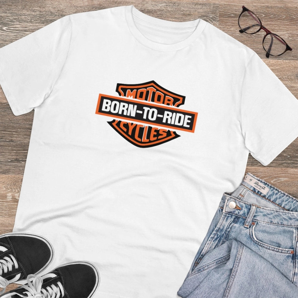 Men's PC Cotton Bike Ride Design Printed T Shirt