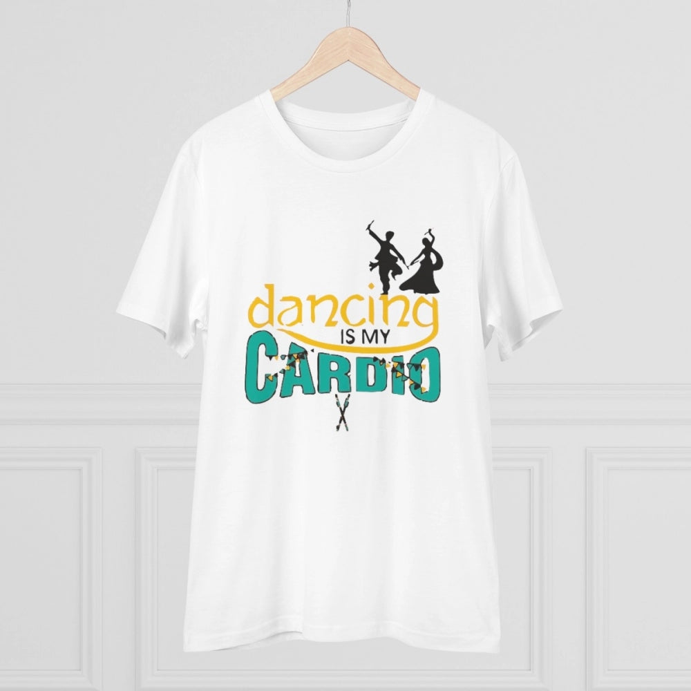 Men'S Pc Cotton Dancing Is My Cardio Printed T Shirt (Color: W