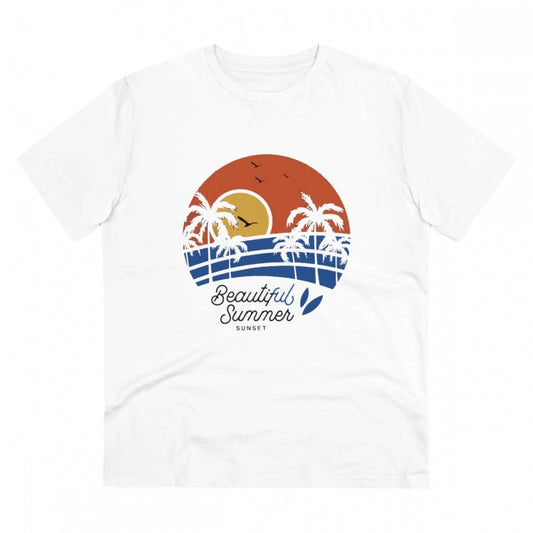 Men'S Pc Cotton Beautiful Summer Printed T Shirt (Color: White