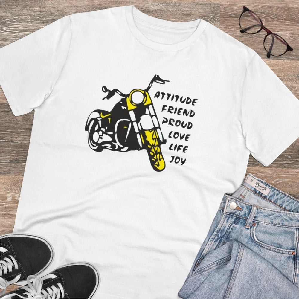Men's PC Cotton Bike Ride Design Printed T Shirt