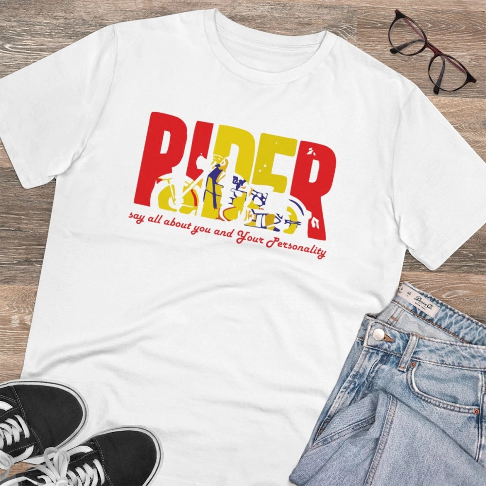 Men's PC Cotton Bike Ride Design Printed T Shirt