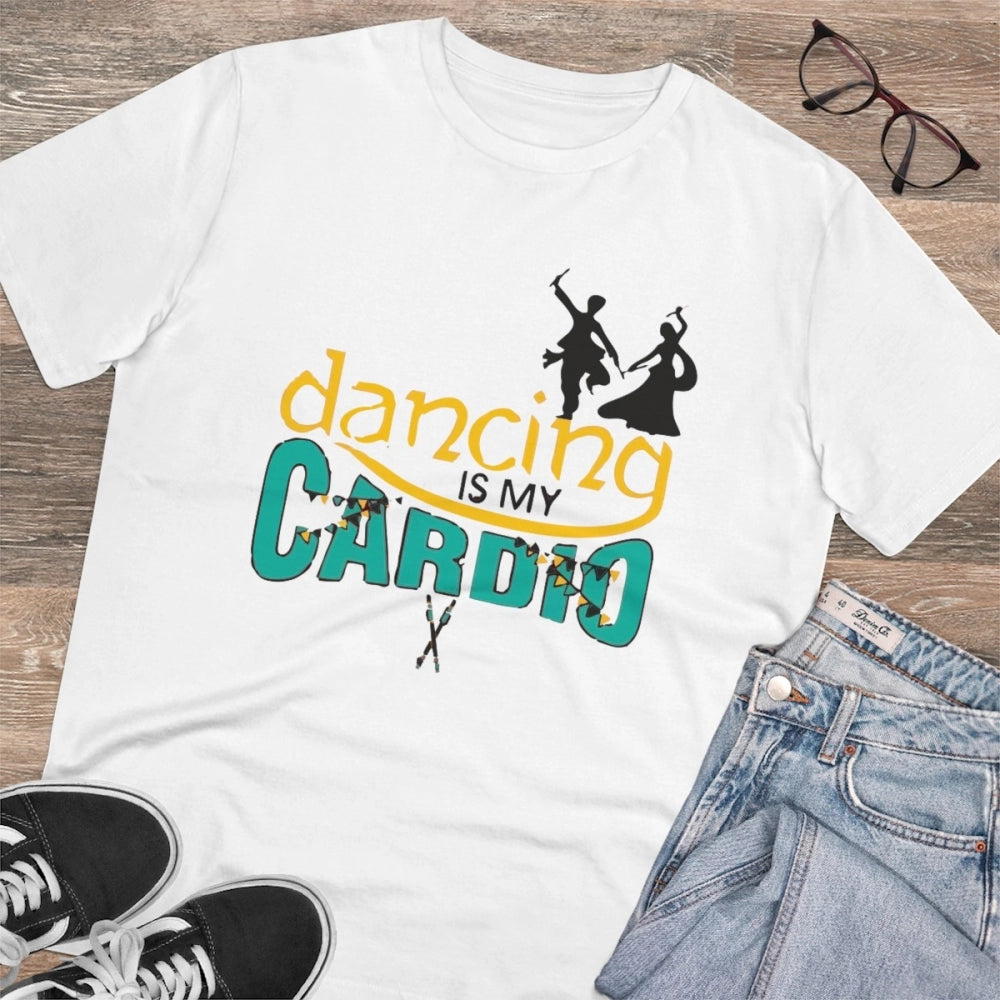 Men'S Pc Cotton Dancing Is My Cardio Printed T Shirt (Color: W