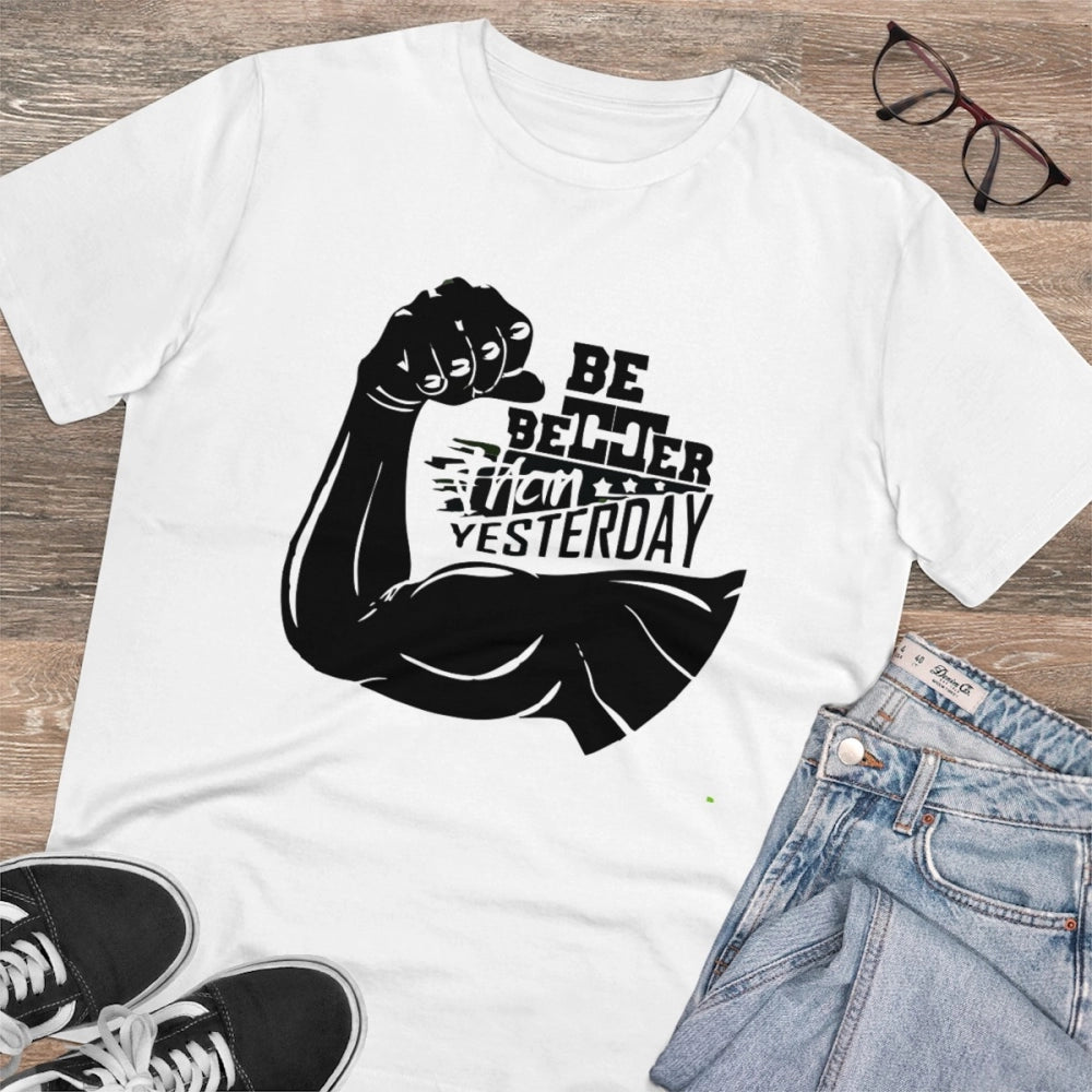 Men'S Pc Cotton Be Beter Than Yesterday Printed T Shirt (Color
