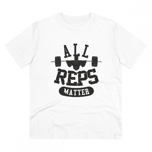 Men'S Pc Cotton All Reps Matter Printed T Shirt (Color: White,