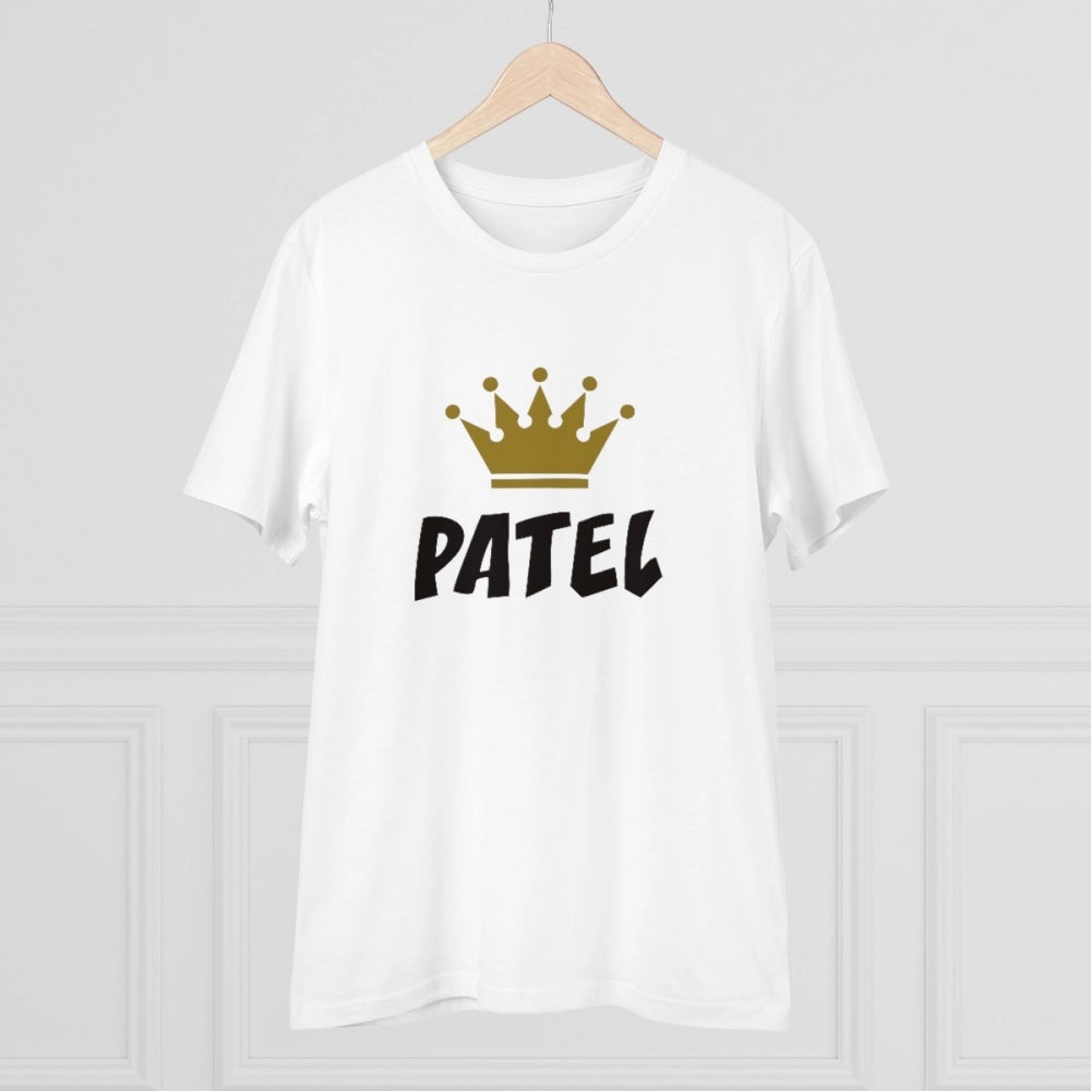 Men'S Pc Cotton Patel Printed T Shirt (Color: White, Thread Co