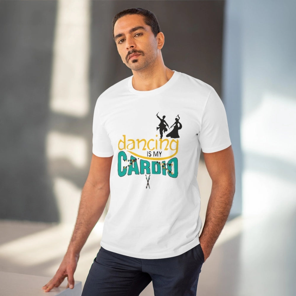 Men'S Pc Cotton Dancing Is My Cardio Printed T Shirt (Color: W