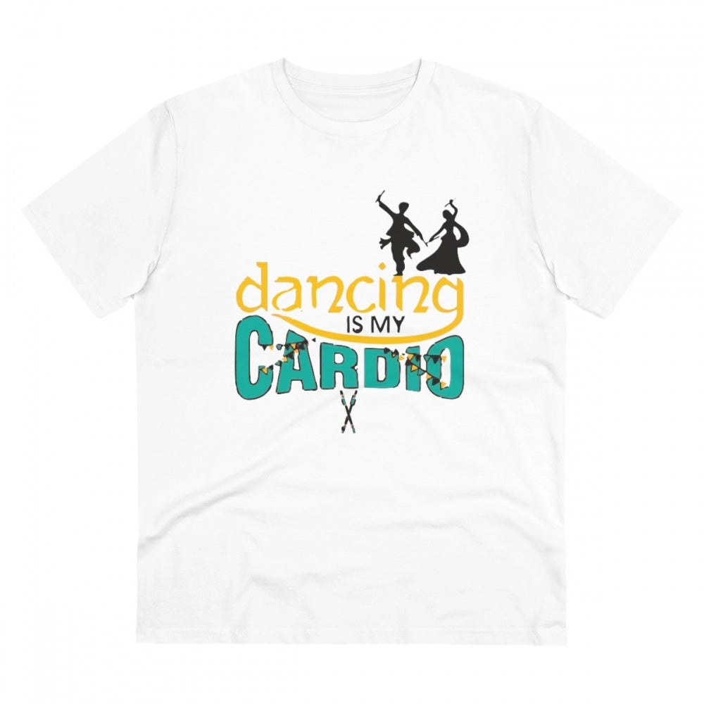 Men'S Pc Cotton Dancing Is My Cardio Printed T Shirt (Color: W