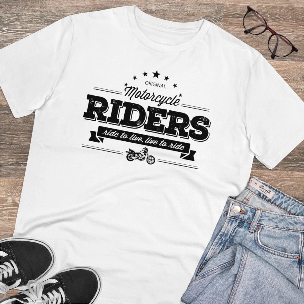 Men's PC Cotton Bike Ride Design Printed T Shirt