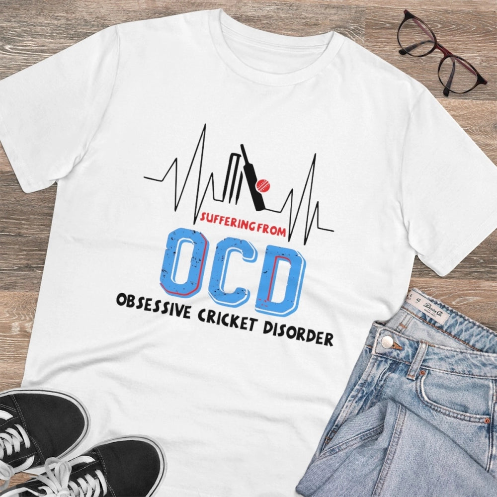 Men's PC Cotton Cricket Design Printed T Shirt