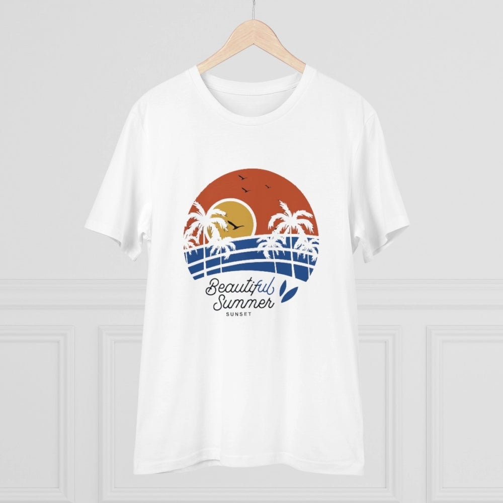 Men'S Pc Cotton Beautiful Summer Printed T Shirt (Color: White
