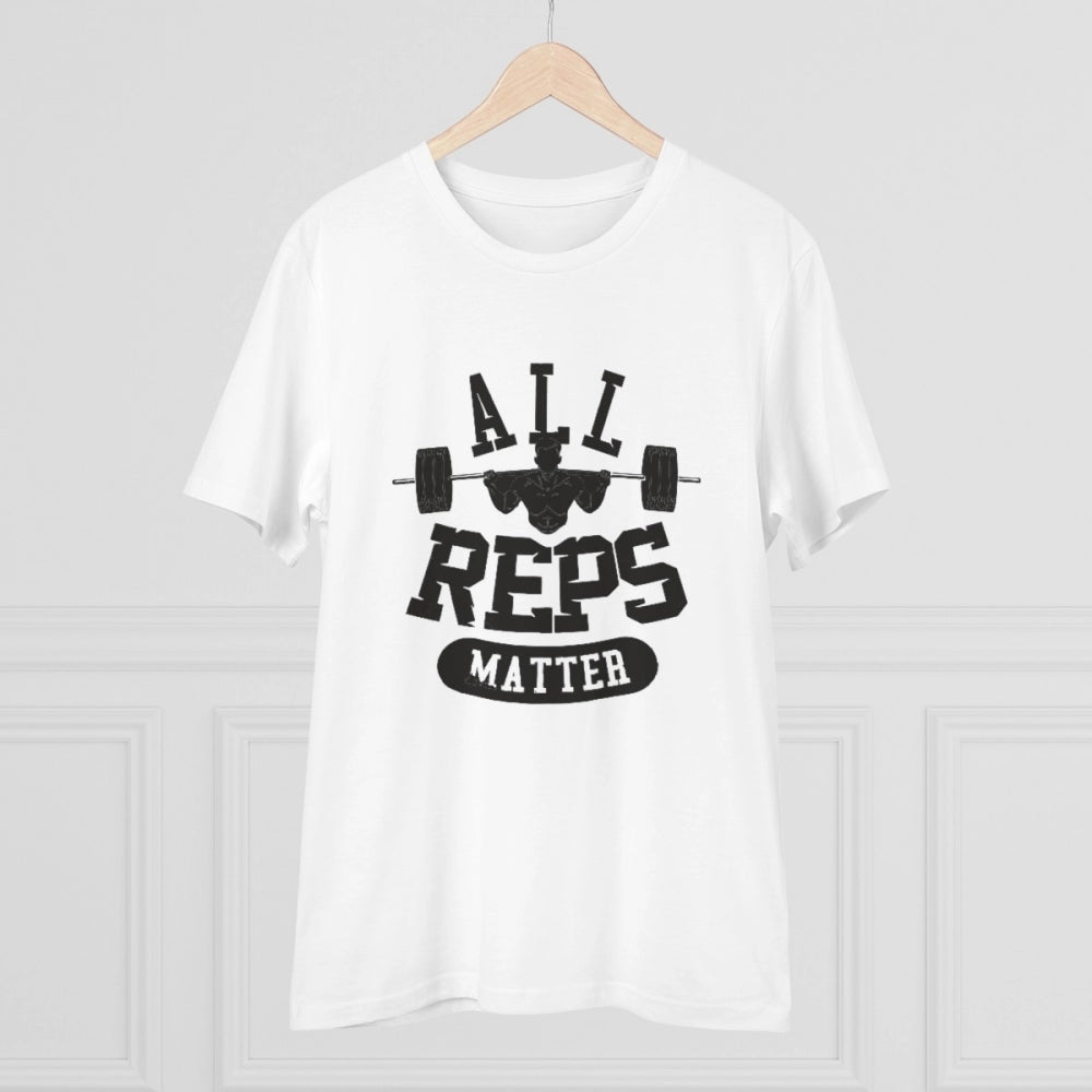 Men'S Pc Cotton All Reps Matter Printed T Shirt (Color: White,
