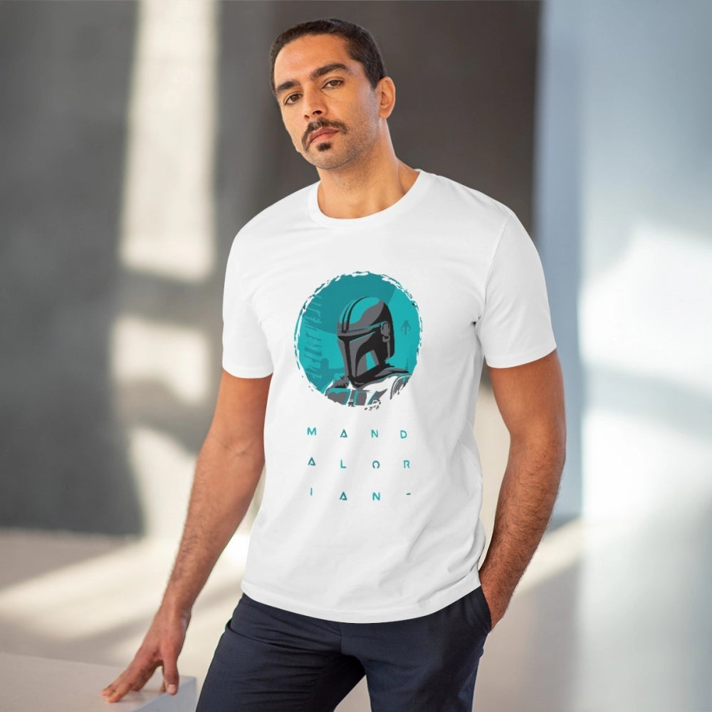 Men'S Pc Cotton Star Wars Printed T Shirt (Color: White, Threa