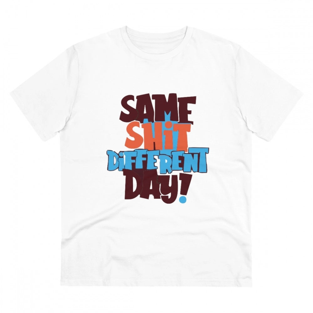 Men'S Pc Cotton Same Shit Different Day Printed T Shirt (Color