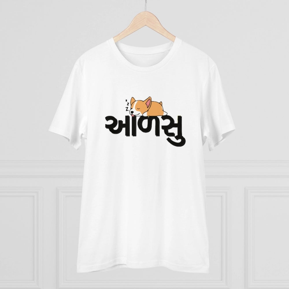 Men'S Pc Cotton Aadsu Printed T Shirt (Color: White, Thread Co