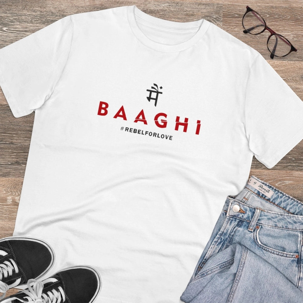 Men'S Pc Cotton Me Bhaghi Printed T Shirt (Color: White, Threa