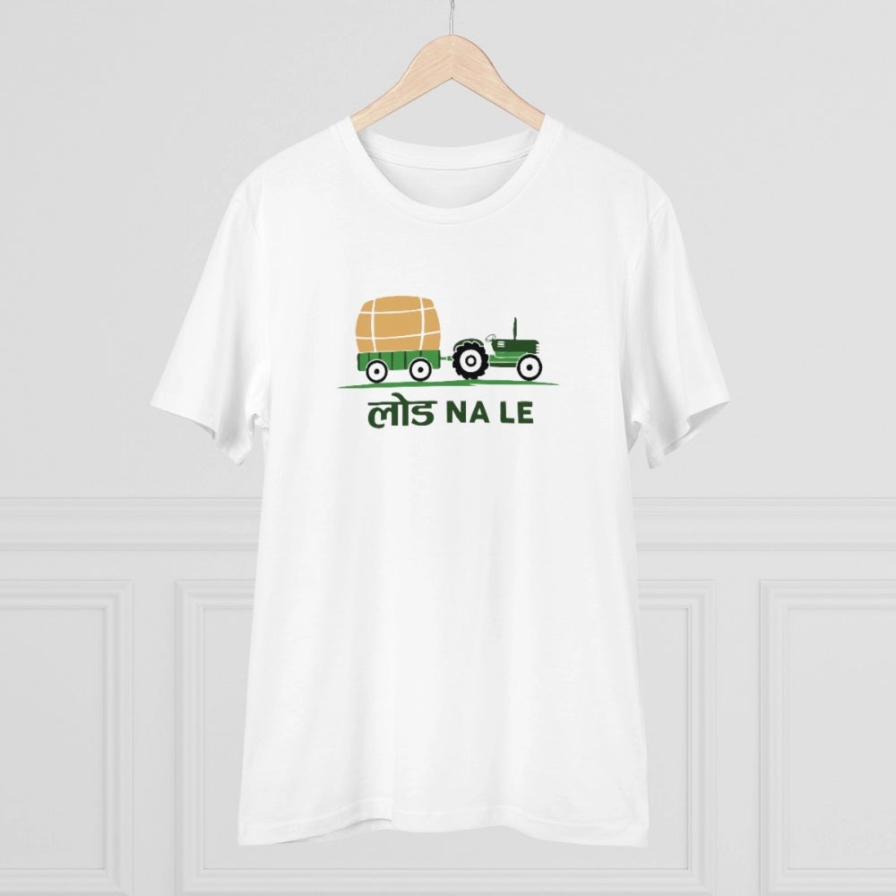 Men'S Pc Cotton Load Na Lee Printed T Shirt (Color: White, Thr