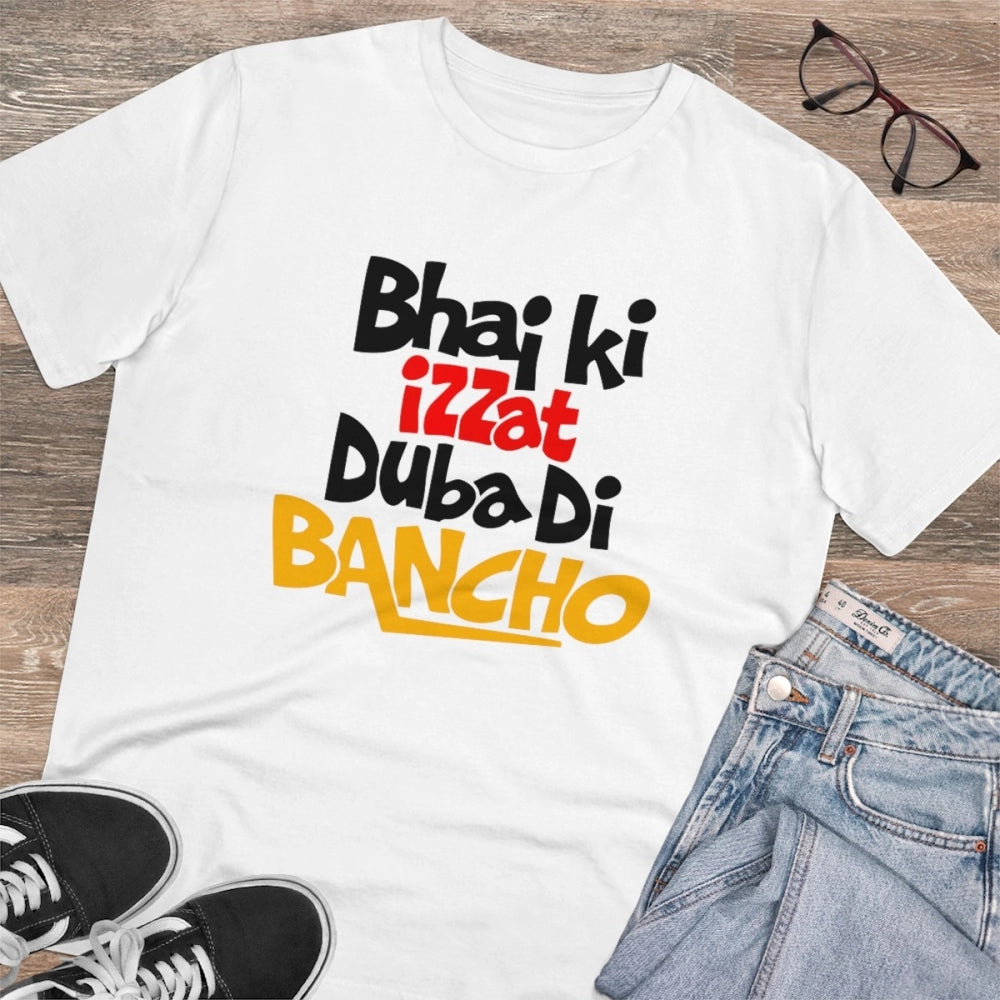 Men'S Pc Cotton Bhai Ki Izzat Dubadi Bancho Printed T Shirt (C