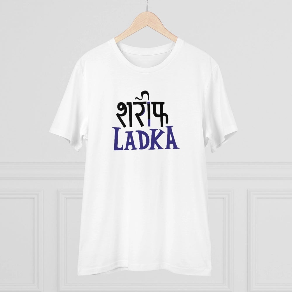 Men'S Pc Cotton Sarif Ladka Printed T Shirt (Color: White, Thr