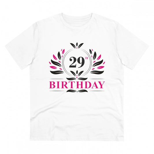Men'S Pc Cotton 29Th Birthday Printed T Shirt (Color: White, T
