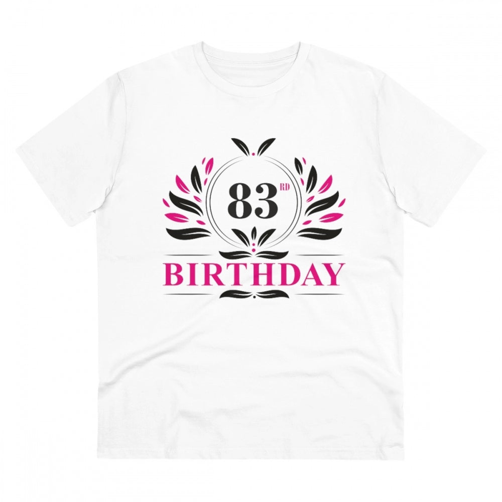 Men'S Pc Cotton 83Rd Birthday Printed T Shirt (Color: White, T