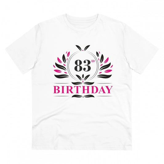 Men'S Pc Cotton 83Rd Birthday Printed T Shirt (Color: White, T