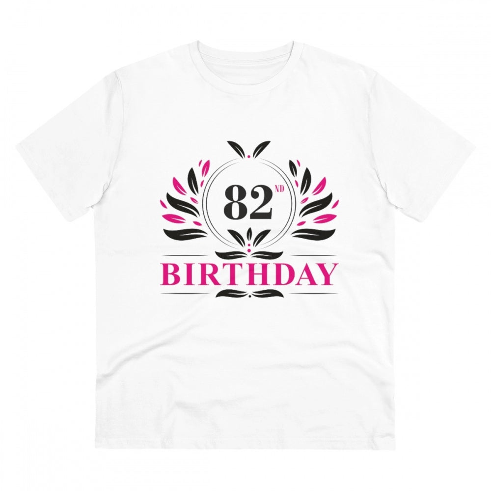 Men'S Pc Cotton 82Nd Birthday Printed T Shirt (Color: White, T