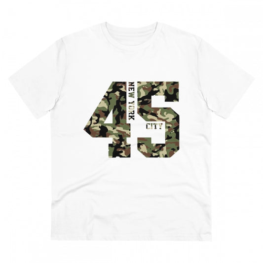 Men'S Pc Cotton New York City Printed T Shirt (Color: White, T