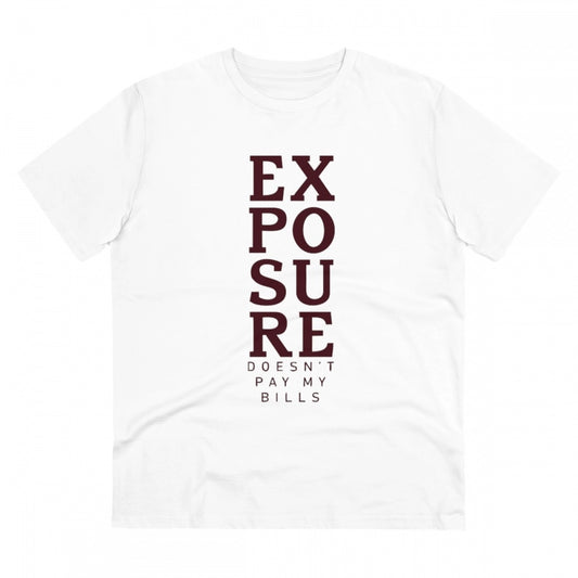 Men'S Pc Cotton Exposure Printed T Shirt (Color: White, Thread