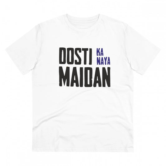 Men'S Pc Cotton Dosti Ka Naya Maidan Printed T Shirt (Color: W
