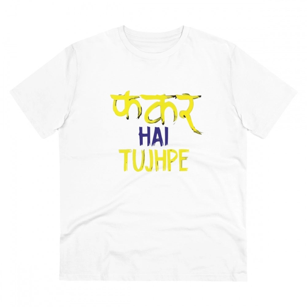 Men'S Pc Cotton Phakar Hai Tuhjpe Printed T Shirt (Color: Whit