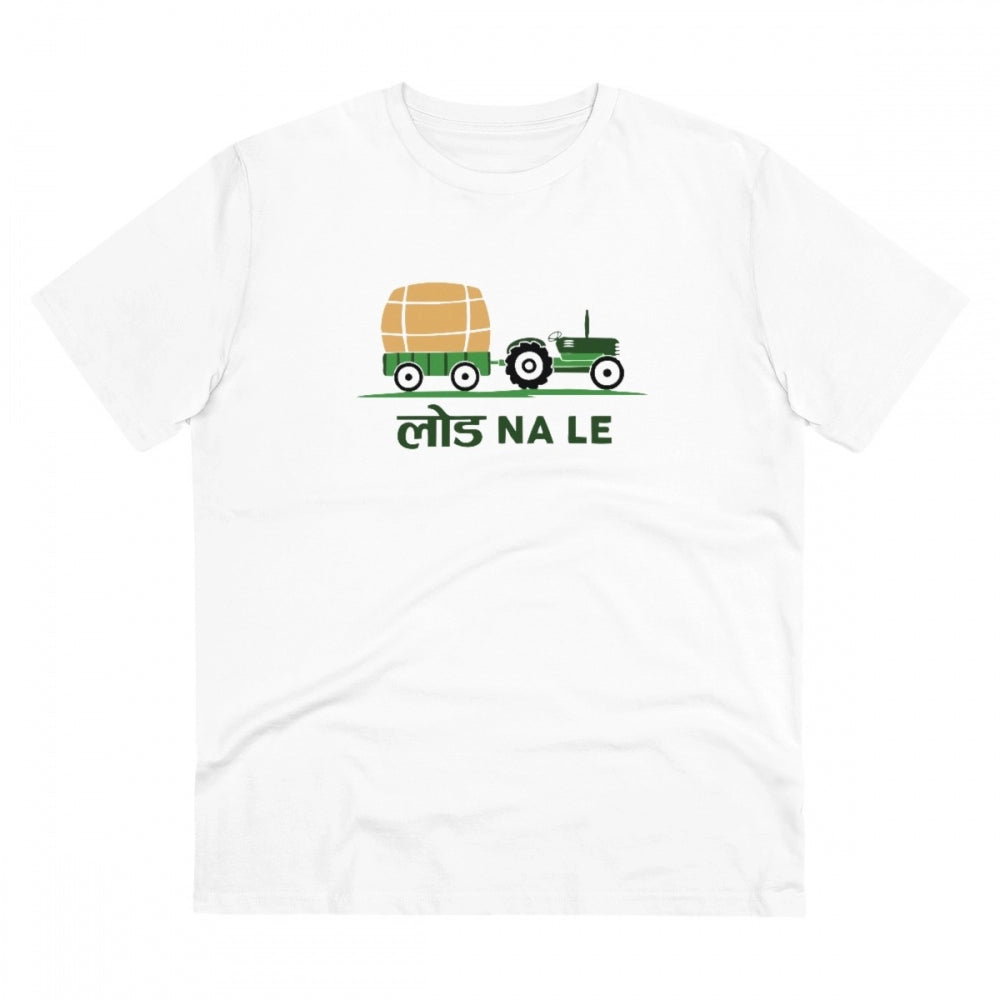 Men'S Pc Cotton Load Na Lee Printed T Shirt (Color: White, Thr