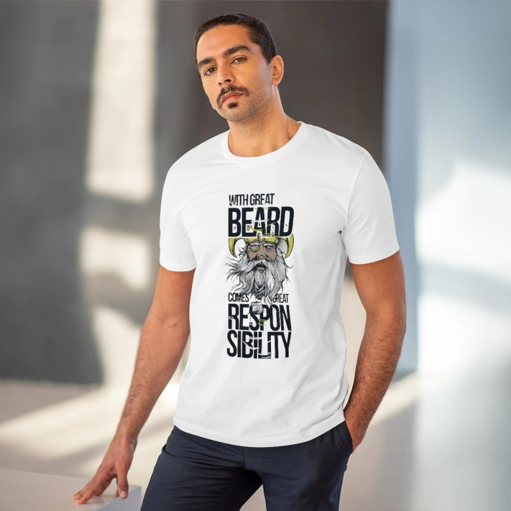 Men'S Pc Cotton With Great Beard Comes Printed T Shirt (Color