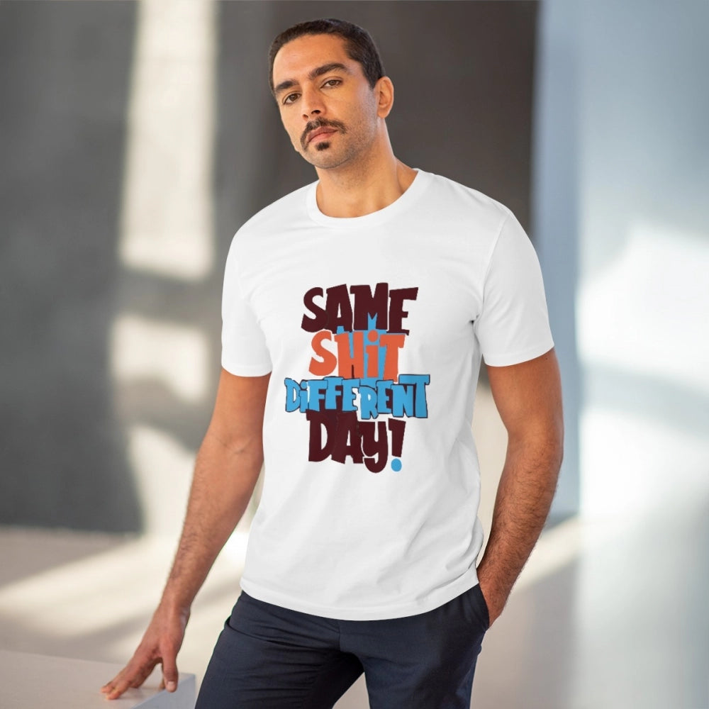 Men'S Pc Cotton Same Shit Different Day Printed T Shirt (Color