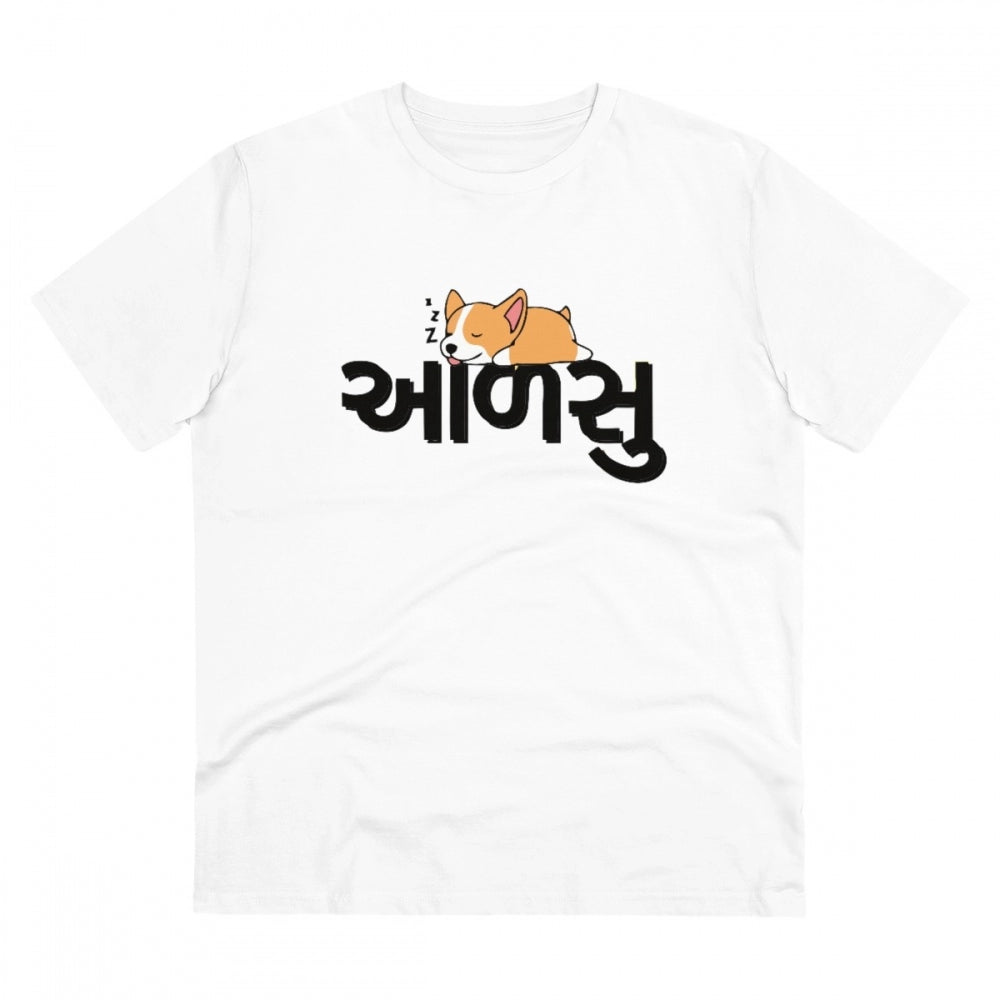 Men'S Pc Cotton Aadsu Printed T Shirt (Color: White, Thread Co