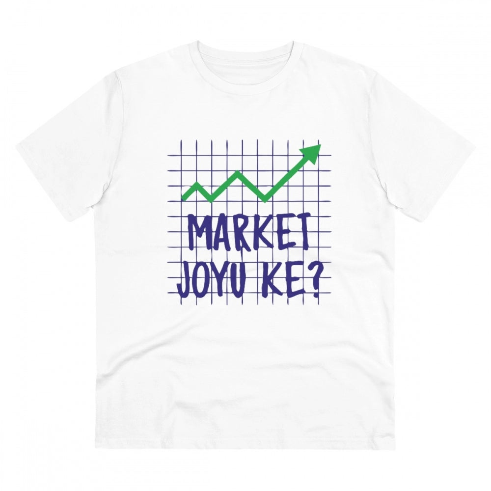 Men'S Pc Cotton Market Joyu Che Printed T Shirt (Color: White,