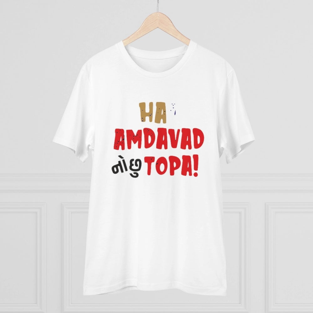 Men'S Pc Cotton Ha Amdavad No Chu Topa Printed T Shirt (Color