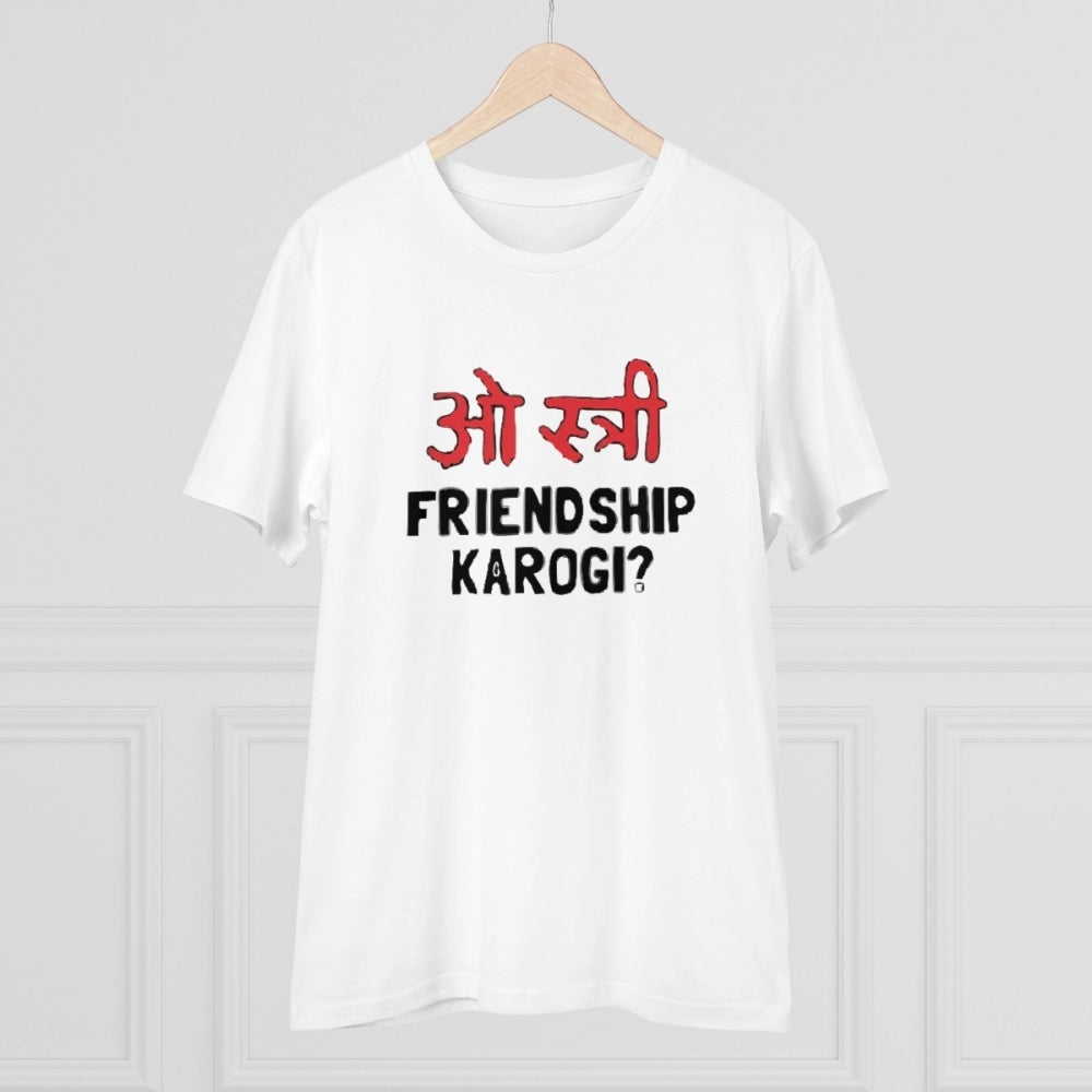 Men'S Pc Cotton Oo Shtree Friendship Karogi Kya Printed T Shir